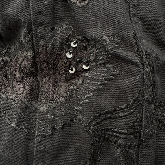 Laura Ashley Black Jean Jacket - Picture 7 of 12